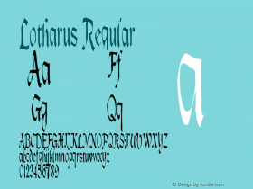 Lotharus Regular 1.0 of this Lothar-looking font Font Sample