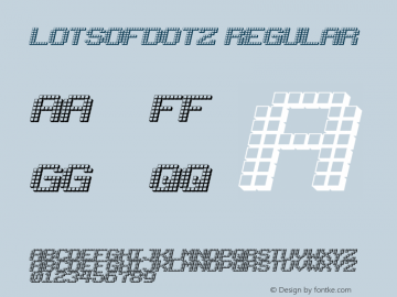 LotsOfDotz Regular 2 Font Sample