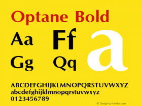 Optane Bold The IMSI MasterFonts Collection, tm 1995, 1996 IMSI (International Microcomputer Software Inc.)图片样张