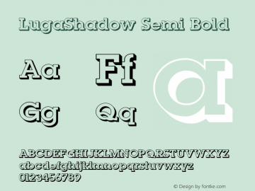 LugaShadow Semi Bold 1.0 Thu Sep 29 11:20:53 1994图片样张