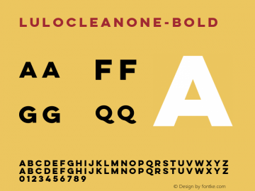 LuloCleanOne-Bold ☞ Version 1.000;com.myfonts.easy.yellow-design.lulo-clean.one-bold.wfkit2.version.4hGD图片样张