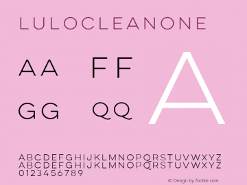 LuloCleanOne ☞ Version 1.000;com.myfonts.easy.yellow-design.lulo-clean.one.wfkit2.version.4hGC Font Sample