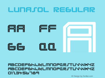 Lunasol Regular OTF 4.000;PS 001.001;Core 1.0.29 Font Sample