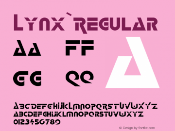 Lynx Regular 001.001 Font Sample