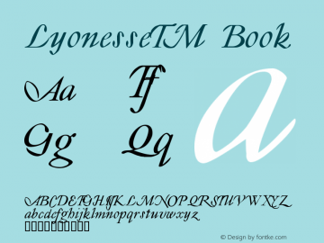 LyonesseTM Book Version Altsys Fontographer图片样张