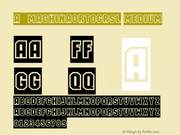 a_MachinaOrtoGrSl Medium 01.03 Font Sample