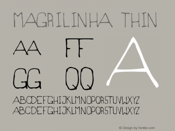 MAGRILINHA Thin Version 001.001 Font Sample