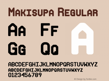 Makisupa Regular 2.0 - 8/01/99 Font Sample