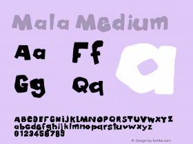 Mala Medium Version 001.000 Font Sample