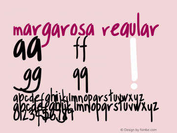 Margarosa Regular Version 1.0 Font Sample