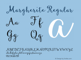 Margherite Regular Version 1.0 Font Sample