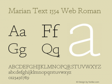 Marian Text 1554 Web Roman Version 1.1 2014图片样张