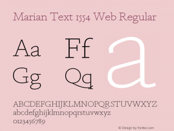 Marian Text 1554 Web Regular Version 1.1 2014图片样张