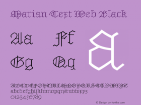 Marian Text Web Black Version 1.1 2014 Font Sample