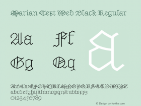 Marian Text Web Black Regular Version 1.1 2014 Font Sample