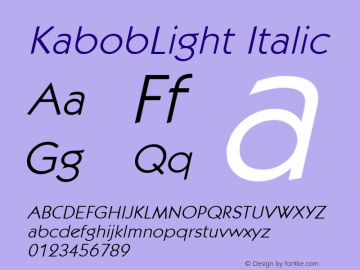 KabobLight Italic The IMSI MasterFonts Collection, tm 1995 IMSI图片样张