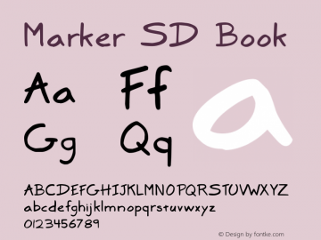 Marker SD Book Version 1.4 2009 Font Sample