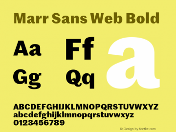 Marr Sans Web Bold Version 1.1 2014 Font Sample
