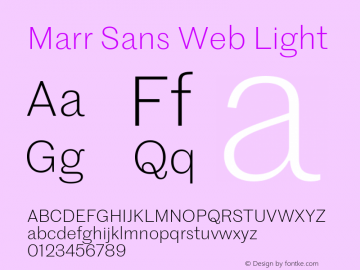 Marr Sans Web Light Version 1.1 2014图片样张