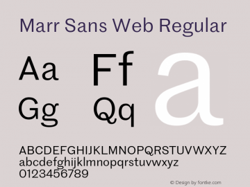 Marr Sans Web Regular Version 1.1 2014图片样张