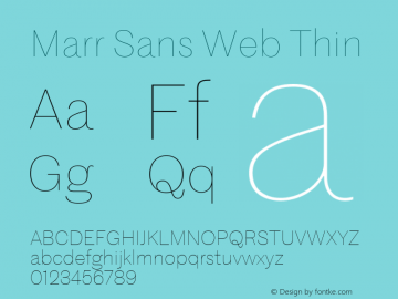 Marr Sans Web Thin Version 1.1 2014图片样张