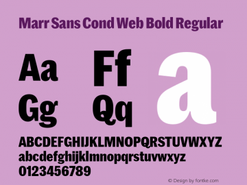 Marr Sans Cond Web Bold Regular Version 1.1 2015图片样张