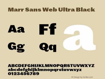 Marr Sans Web Ultra Black Version 1.1 2014图片样张