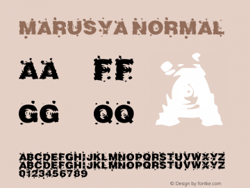 Marusya Normal 1.0 Thu Nov 26 13:08:29 1998图片样张