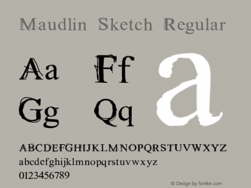Maudlin Sketch Regular Version 1.0图片样张