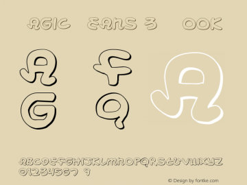 Magic Beans 3D Book Version 001.000 Font Sample