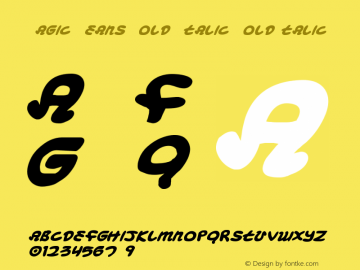 Magic Beans Bold Italic BoldItalic Version 001.000 Font Sample