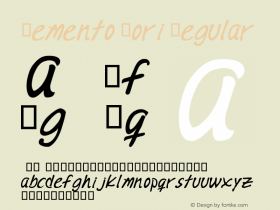 Memento Mori Regular Version 1.00 2012 Font Sample