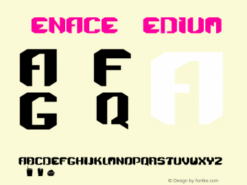 Menace Medium 001.000 Font Sample