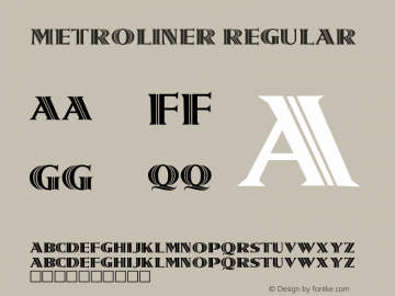 Metroliner Regular Altsys Metamorphosis:10/28/94 Font Sample