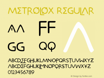 Metrolox Regular 1.0; 2000;图片样张