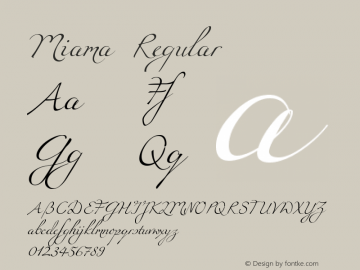 Miama Regular 0.2 Font Sample