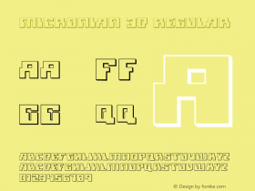 Micronian 3D Regular 001.000 Font Sample