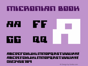 Micronian Book Version 001.000 Font Sample