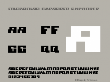 Micronian Expanded Expanded 001.000 Font Sample