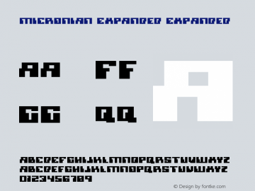 Micronian Expanded Expanded Version 001.000 Font Sample