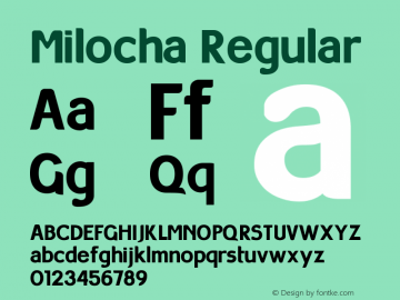 Milocha Regular 1.000 Font Sample