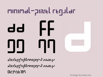 minimal-pixel Regular Version 1.0 Font Sample