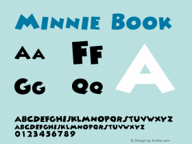 Minnie Book Version Altsys Fontographer Font Sample