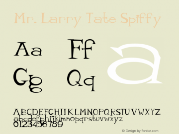 Mr. Larry Tate Spiffy 1.0 Font Sample