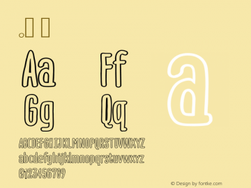 .  Version 1.000 2010 initial release Font Sample