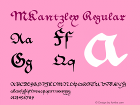 MKantzley Regular 1.0 2005-05-23 Font Sample