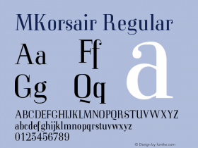 MKorsair Regular 1.0 2002-08-24图片样张