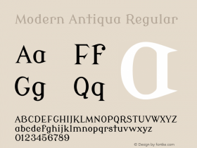 Modern Antiqua Regular Version 1.0图片样张