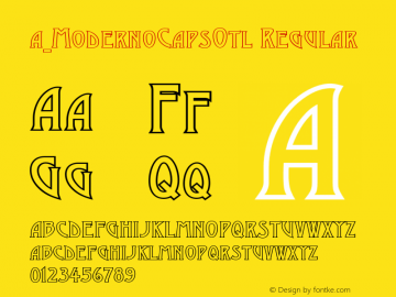 a_ModernoCapsOtl Regular 001.002 Font Sample