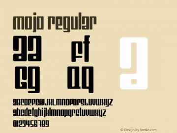 Mojo Regular Version 1.0 Font Sample